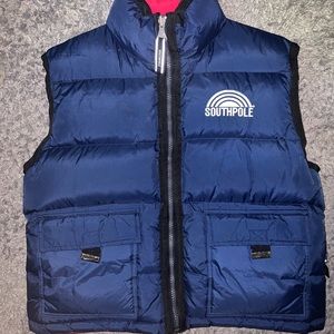 SOUTH POLE mens large reversible puffer vest